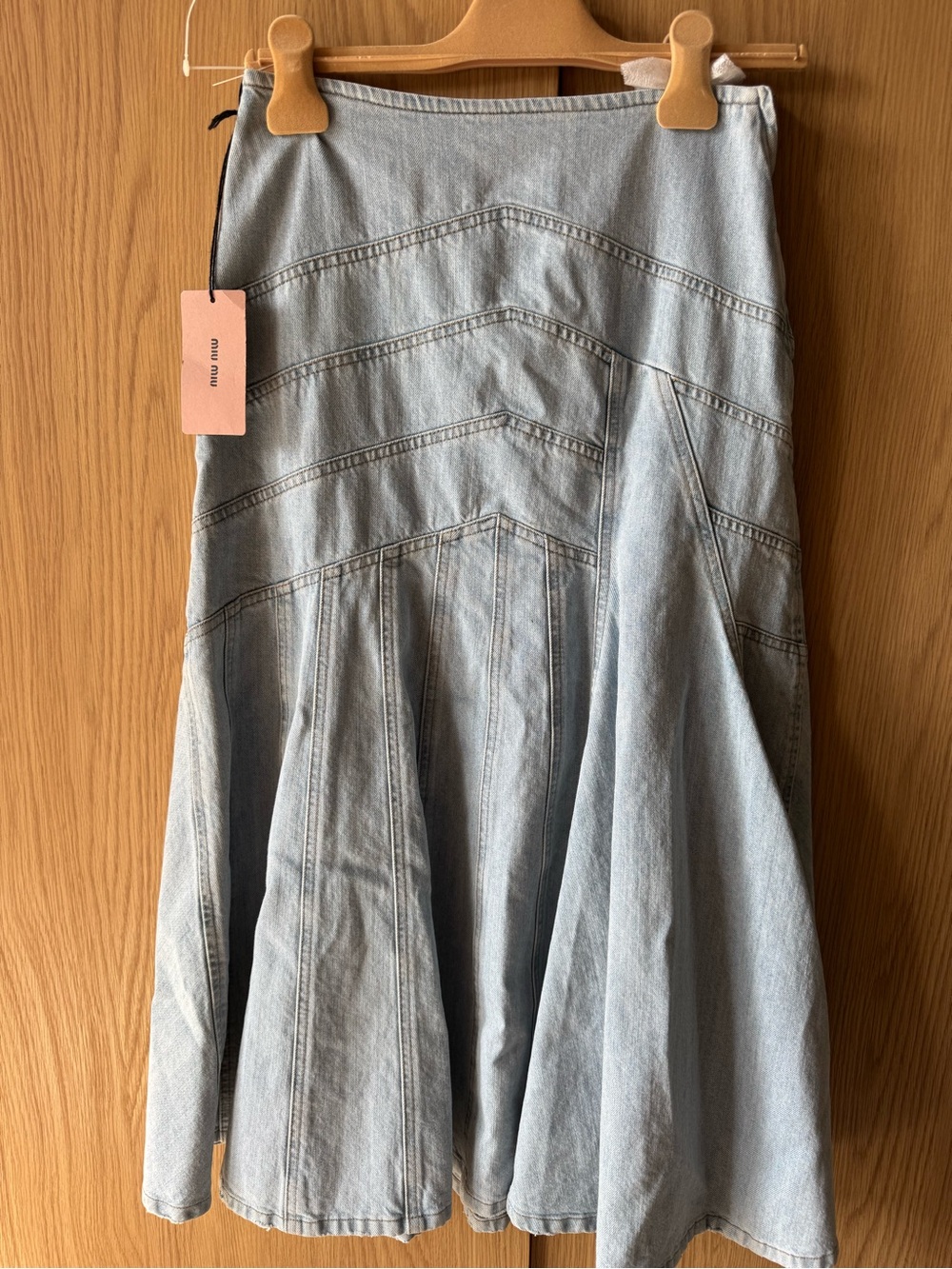 Miu Miu Light Blue Denim Skirt